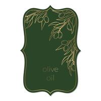 olive label template vector