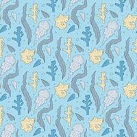 underwater seamless pattern vector