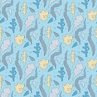 underwater seamless pattern vector