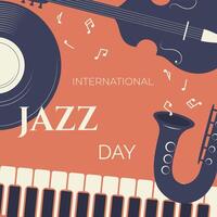 jazz day poster vector