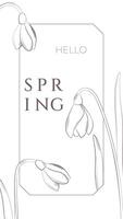 spring card template vector