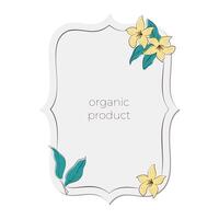 floral label template vector