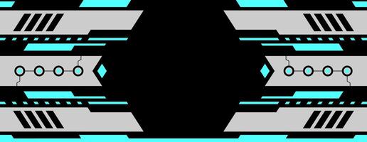 gaming background banner design in gray and light blue with free space for text. vector