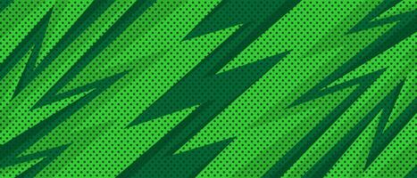 Green abstract background with sharp geometric pattern, for sports, gaming themed design vector