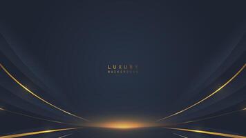Abstract luxury award in dark blue background with shiny gold in middle. Luxury premium vector design