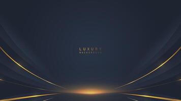 Abstract luxury award in dark blue background with shiny gold in middle. Luxury premium vector design