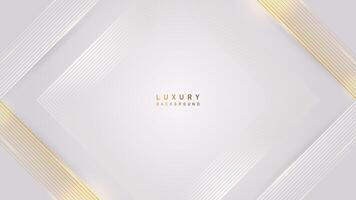 Luxury modern abstract geometry white background with golden line. Luxury premium vector design