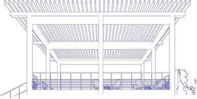 3d ilustración de residencial proyecto vector