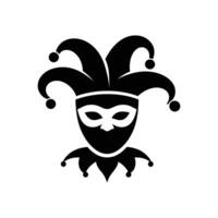 Whimsical Trickery Joker Silhouette Vector for April Fool's Day