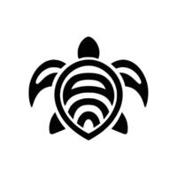 Flat and Minimal Turtle Symbol Logo Illustration in Graphic Design vector