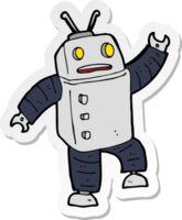 sticker van een tekenfilmrobot png