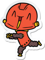 sticker of a cartoon robot png