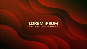 Elegant Dark Red Gradient Wave Abstract Background Design vector