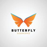 plantilla de diseño de logotipo de mariposa vector