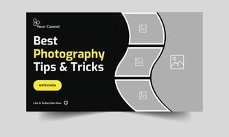 Editable vector EPS 10 file format, customizable vector video cover banner, wedding photography video thumbnail banner design