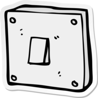 pegatina de un interruptor de luz de dibujos animados png