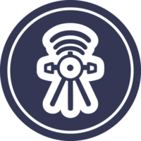 communications satellite circular icon symbol png