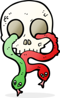 cartoon skull with snakes png