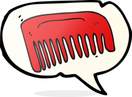 hand drawn speech bubble cartoon comb png