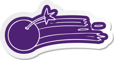 cartoon sticker of a lit bomb png