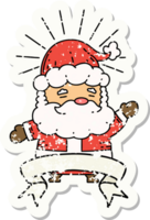 logoro vecchio etichetta di un' tatuaggio stile Santa Claus Natale personaggio png