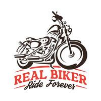 Big Motor biker vector illustration, perfect for biker club logo and t shirt design