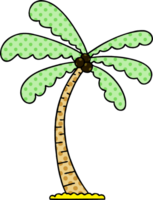 comic book style quirky cartoon palm tree png