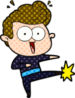 Cartoon-Mann Kung-Fu-Treten png