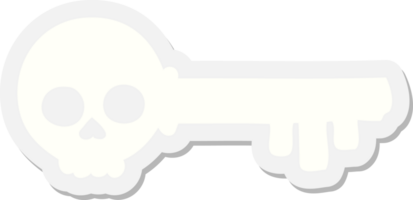 spooky skeleton key sticker png