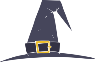flat color illustration of witch hat png
