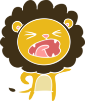 flat color style cartoon lion png