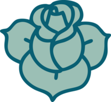 iconisch tatoeëren stijl beeld van een bloem png