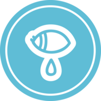 crying eye circular icon symbol png