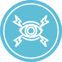 mystic eye circular icon symbol png