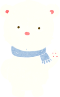 dibujos animados ondulación polar oso cachorro png