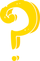 flat color style cartoon question mark png