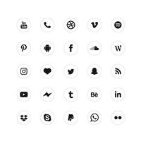 Social media logo collection vector