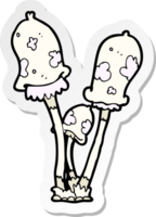 sticker of a cartoon mushroom png