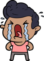 cartoon crying man png