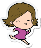 sticker of a cartoon woman png