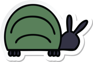 sticker of a cute cartoon green bug png