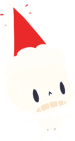 hand- getrokken Kerstmis tekenfilm van kawaii skelet png