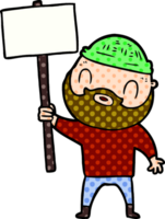 homme barbu de dessin animé png