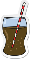 sticker of a cartoon fizzy drink png