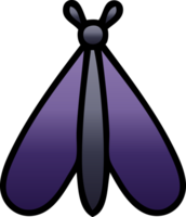 gradient shaded cartoon of a moth bug png