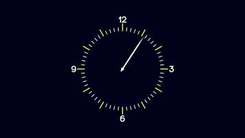 klok met in beweging pijlen. stopwatch animatie. timer animatie. video