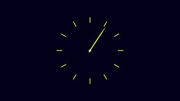 clock icon motion graphic. modern clock animated flat style video