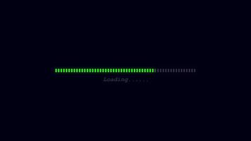 Animation loading white bar isolate on black background video