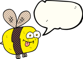 hand drawn comic book speech bubble cartoon bee png