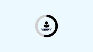 verificar icono, verificación icono, cara reconocimiento cara carné de identidad móvil teléfono icono animación video